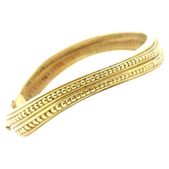 Kieselstein Cord 18 Karat Yellow Gold Wavey Vintage Bangle Bracelet