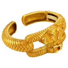 Kieselstein Cord Armspange mit Scharnier, 18 Karat Gold Labrador-Hund