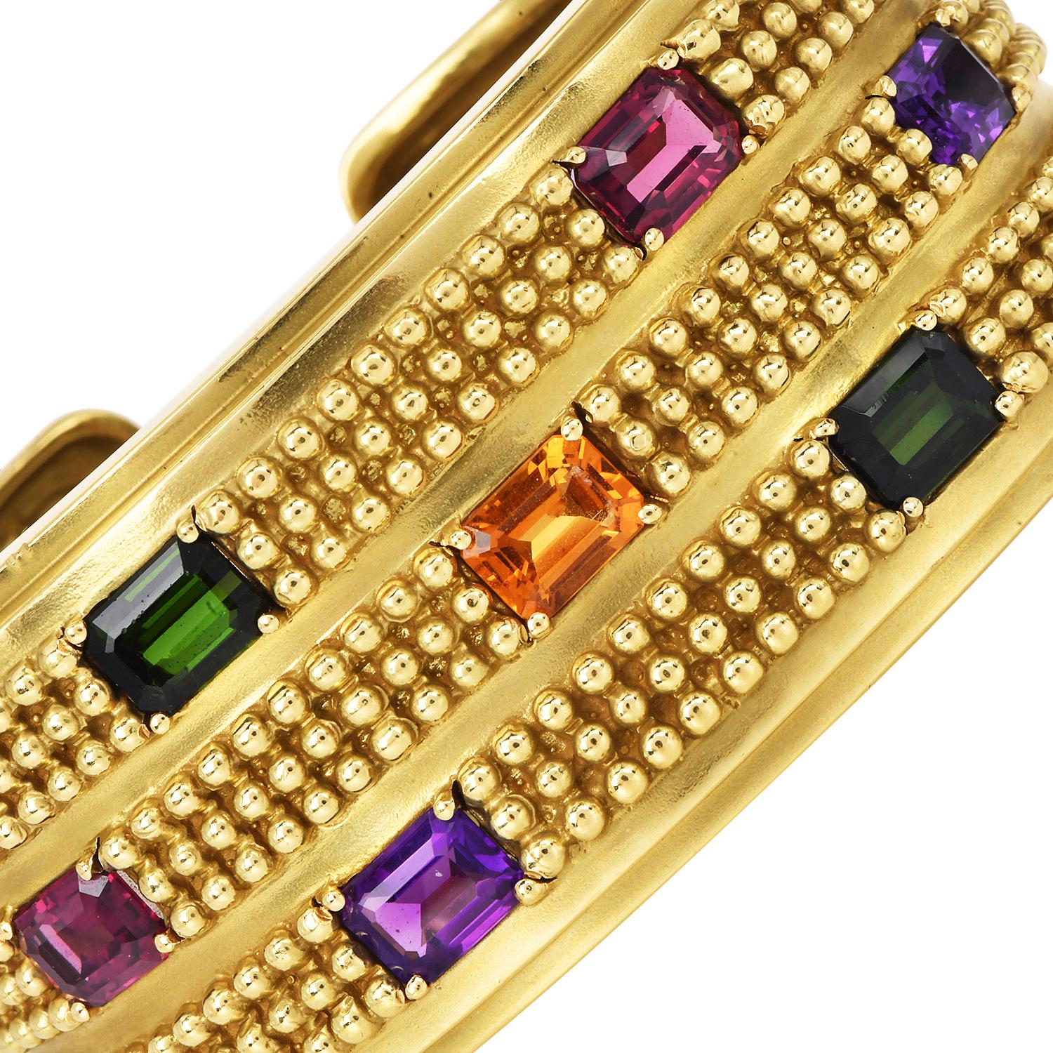 KIESTEIN-CORD Bracciale con cerniera in oro verde 18 carati - Circa anni '90 in vendita 1