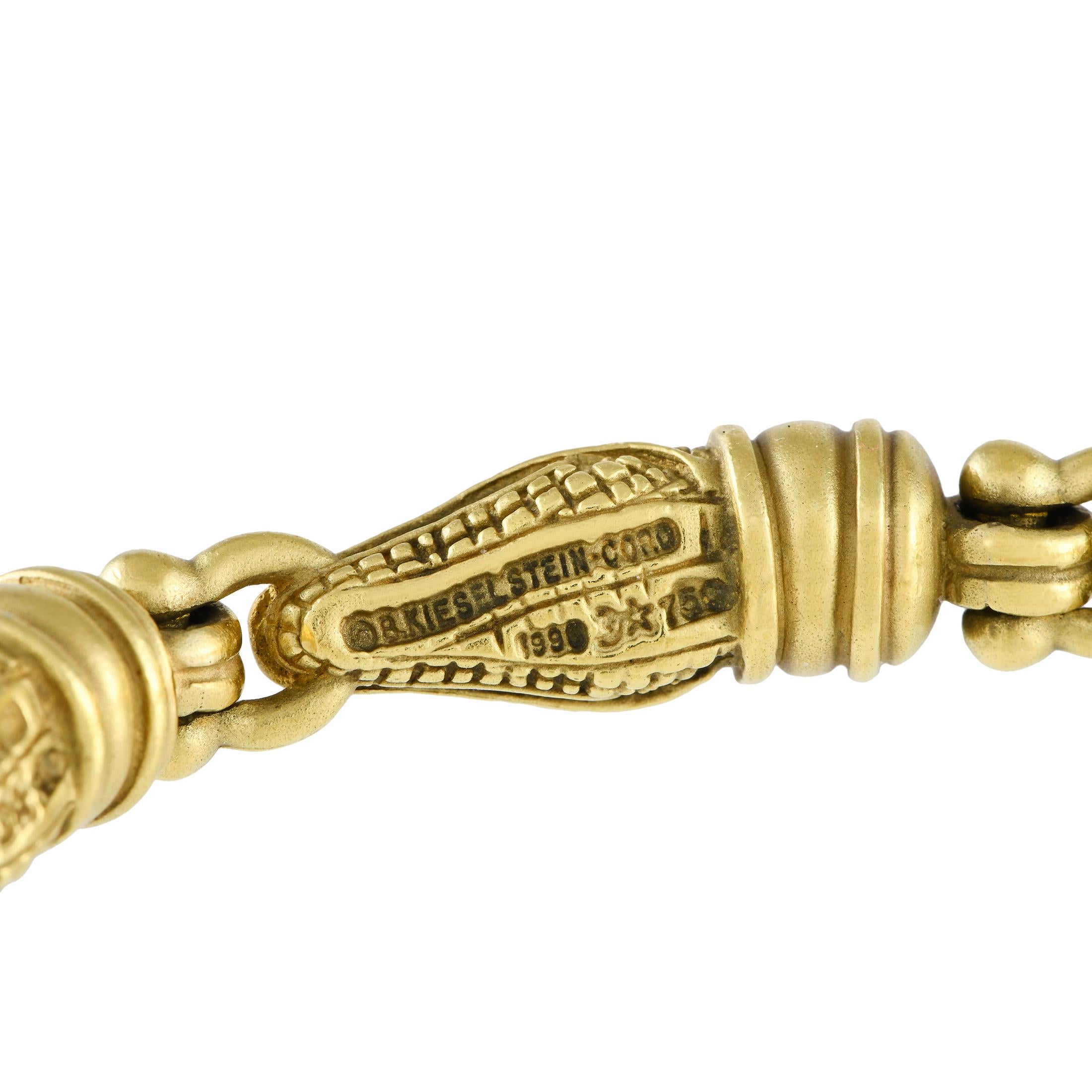 Kieselstein-Cord 18K Gelbgold Alligator-Halskette Damen
