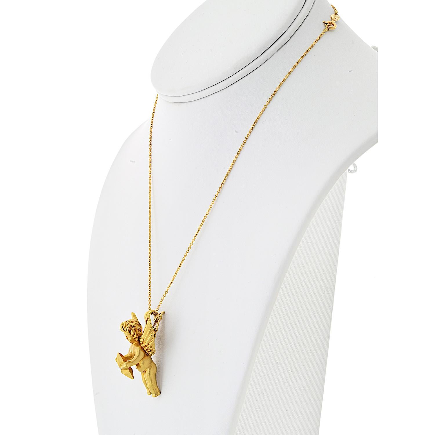 Collar Colgante Ángel Kieselstein Cord Oro Amarillo 18K Moderno en venta