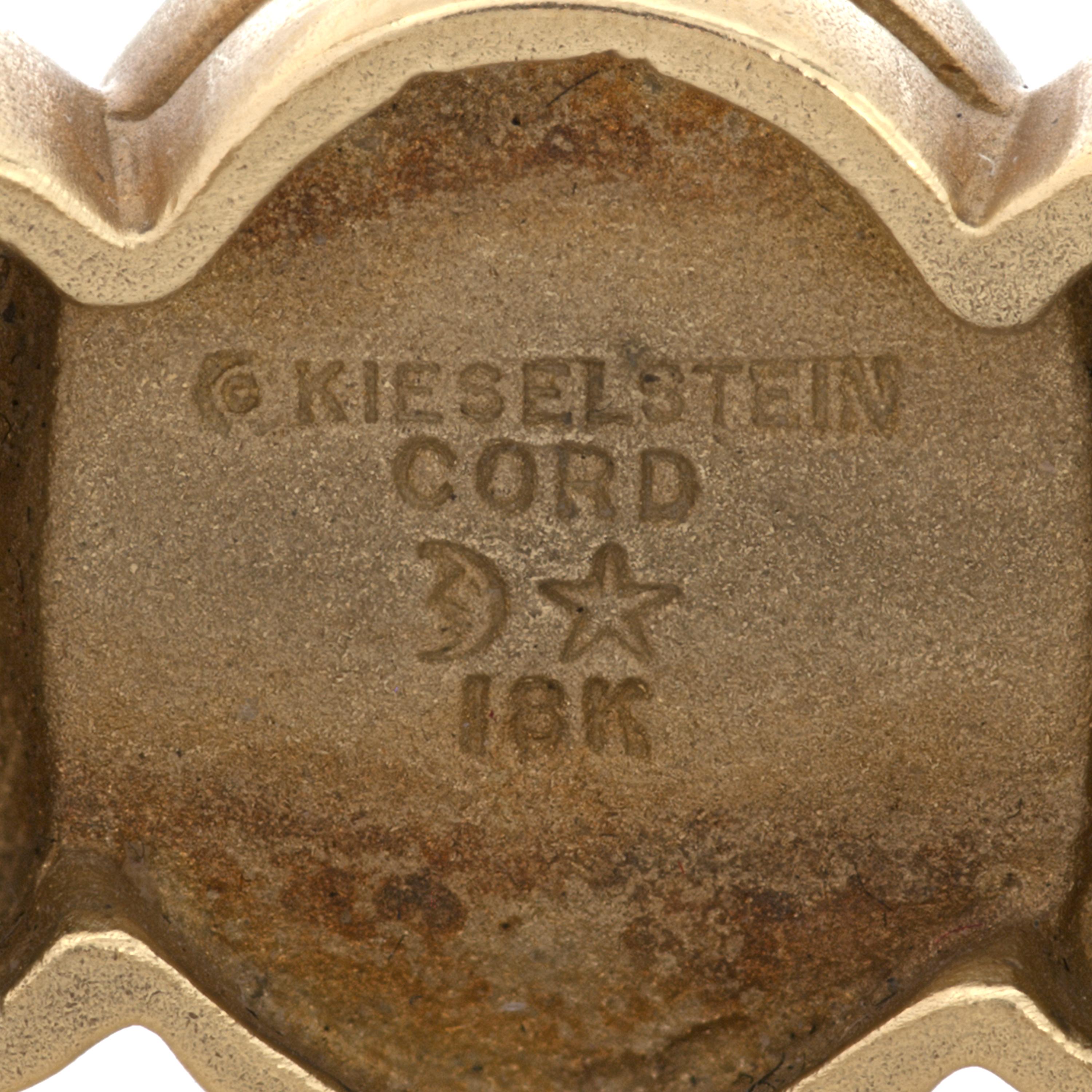 Women's Kieselstein Cord 18 Karat Gold Blood Stone and Jasper Intaglio Cuff Bracelet