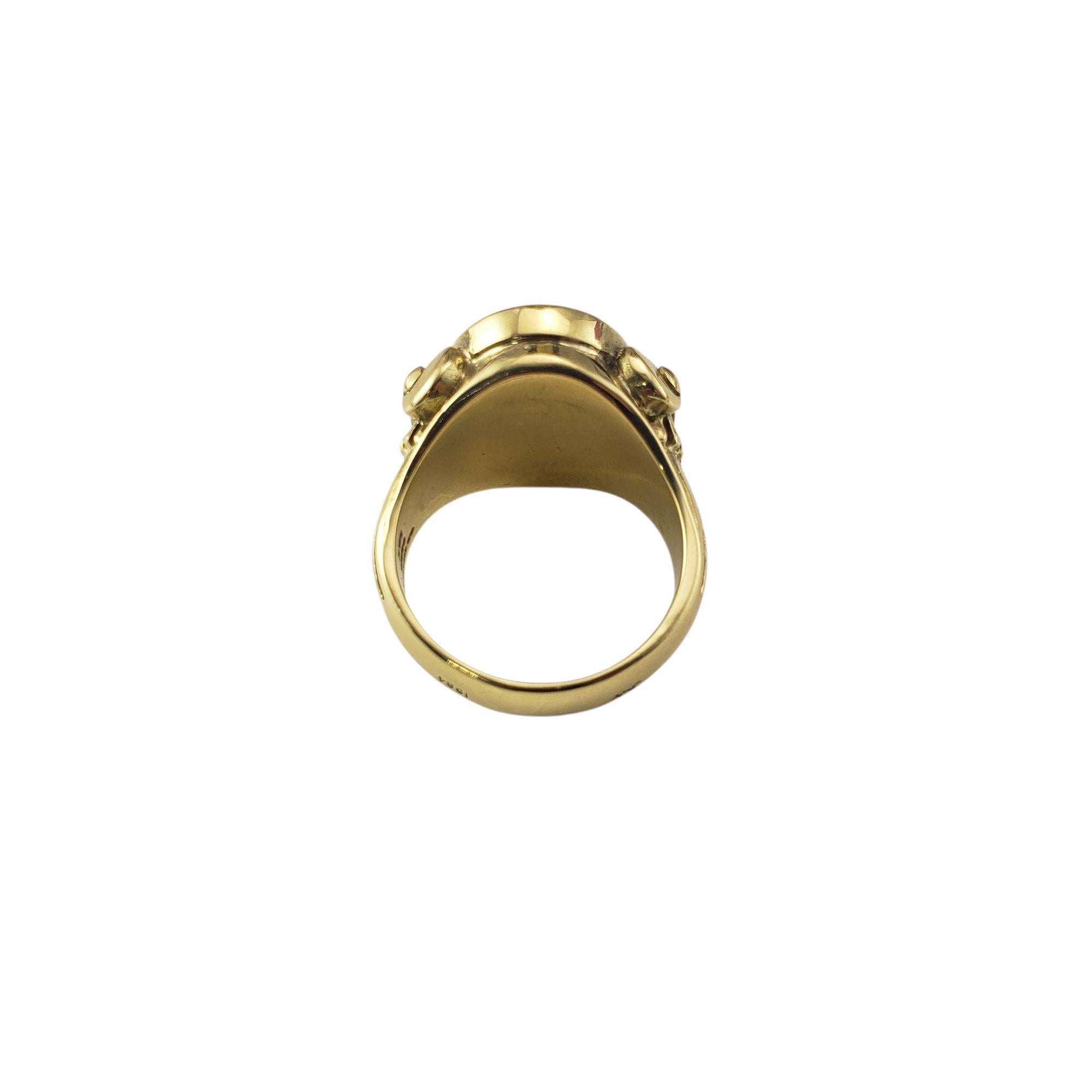 Kieselstein Cord 18K Yellow Gold Bloodstone Ring Size 9.75-10 #21893 1
