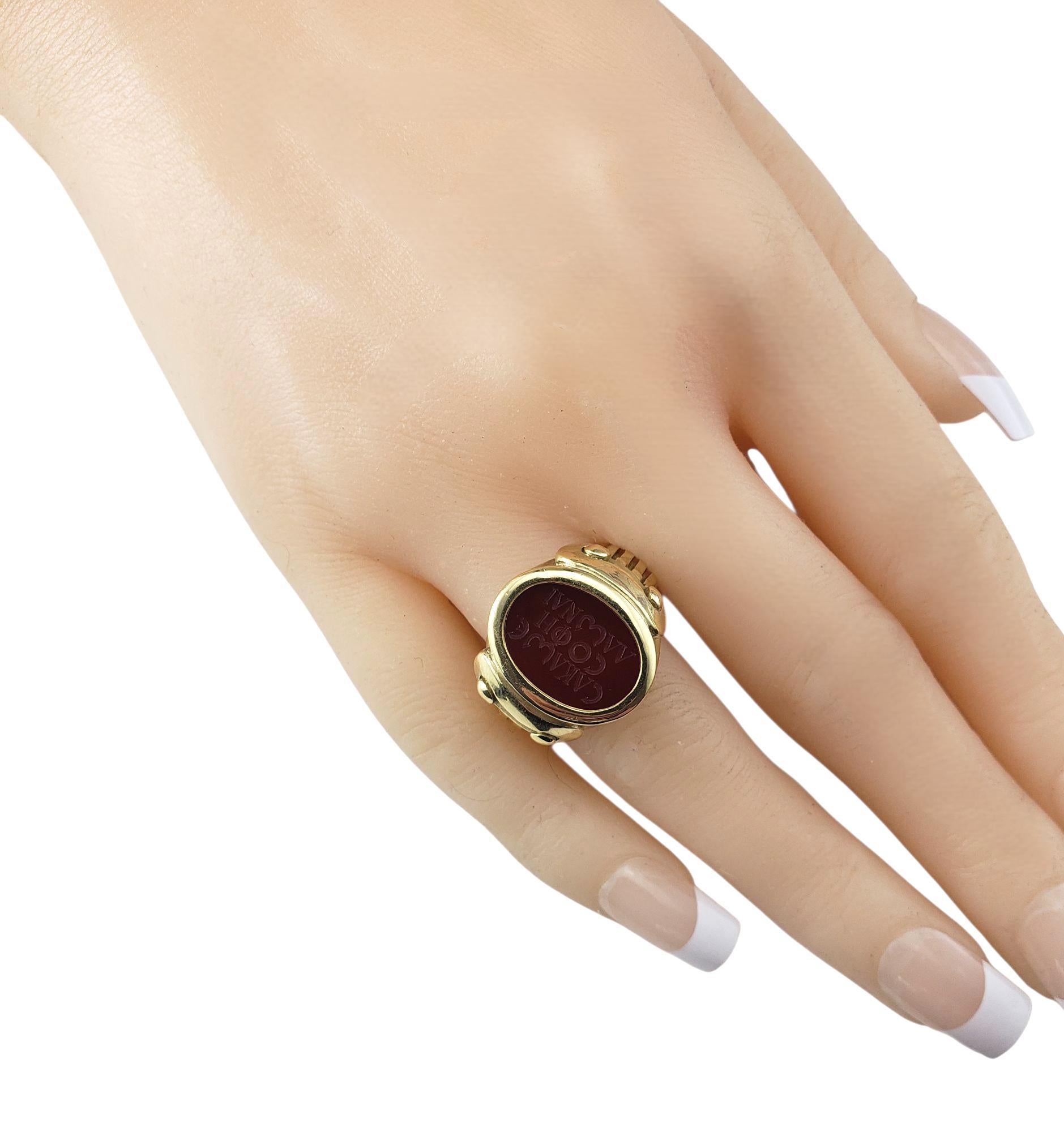 Kieselstein Cord 18K Yellow Gold Bloodstone Ring Size 9.75-10 #21893 4