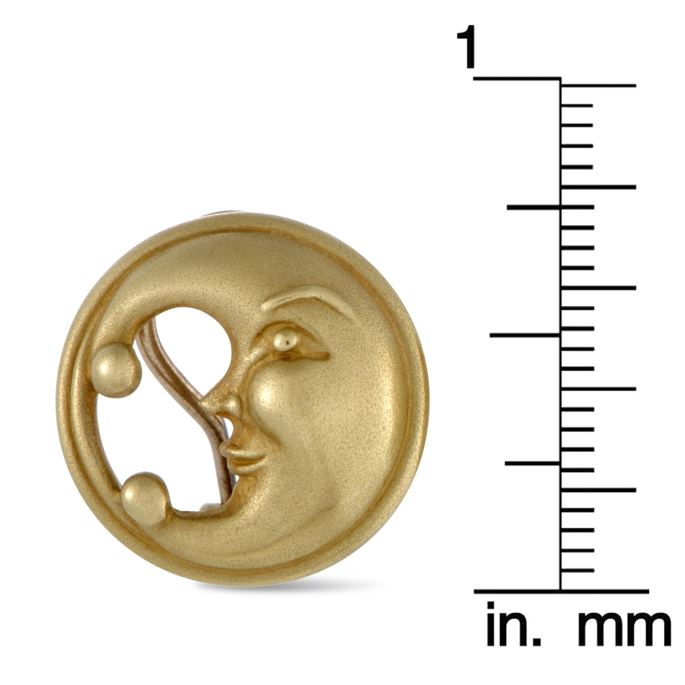 Women's Kieselstein-Cord 18 Karat Yellow Gold Crescent Moon Clip-On Earrings
