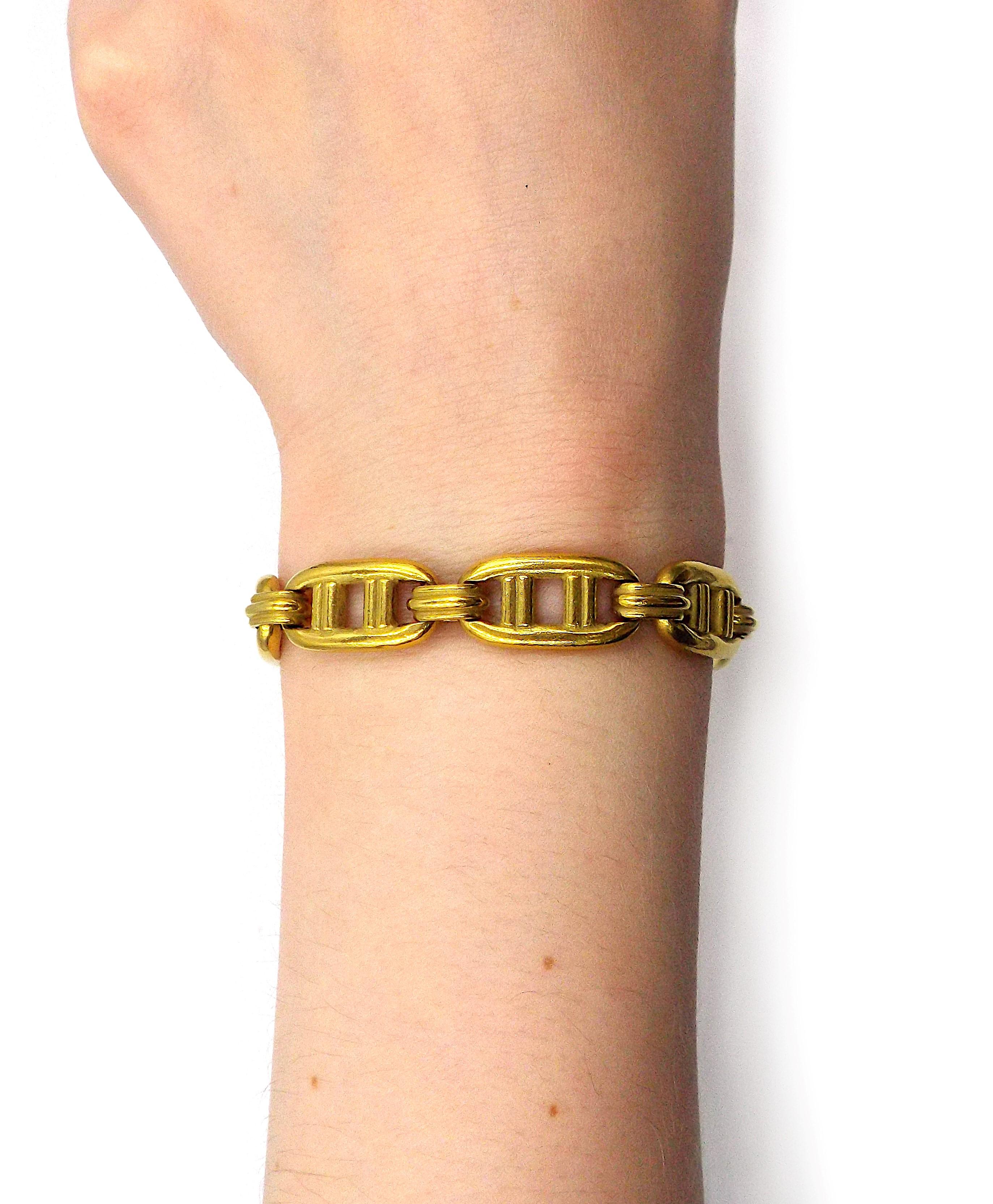 Women's or Men's Kieselstein-Cord 18K Yellow Gold Link Bracelet For Sale