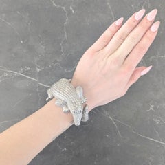 KIESELSTEIN-CORD 1980 Bracciale con Alligatore Bypass in oro 18 carati con animali vintage