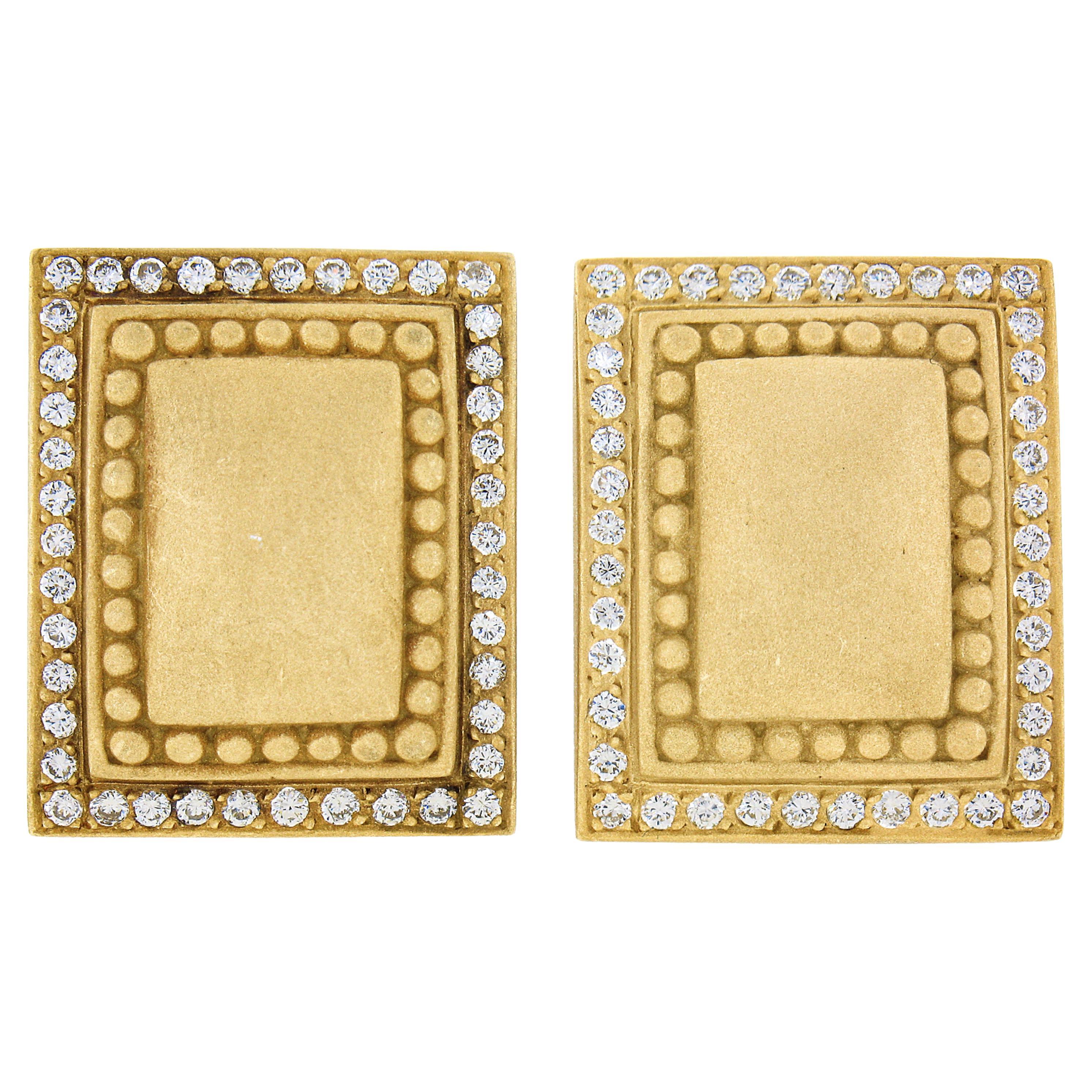 Barry KieselsteinCord Diamond Gold Crown Heart Earrings at 1stDibs