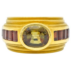 Kieselstein-Cord 3.05 Carat Andalusite Tourmaline 18 Karat Gold Band Ring