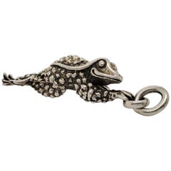 Kieselstein-Cord Adorable Sterling Silver Vintage Frog Pendant