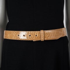 KIESELSTEIN-CORD beige CROCODILE 1.5" Belt Strap 3