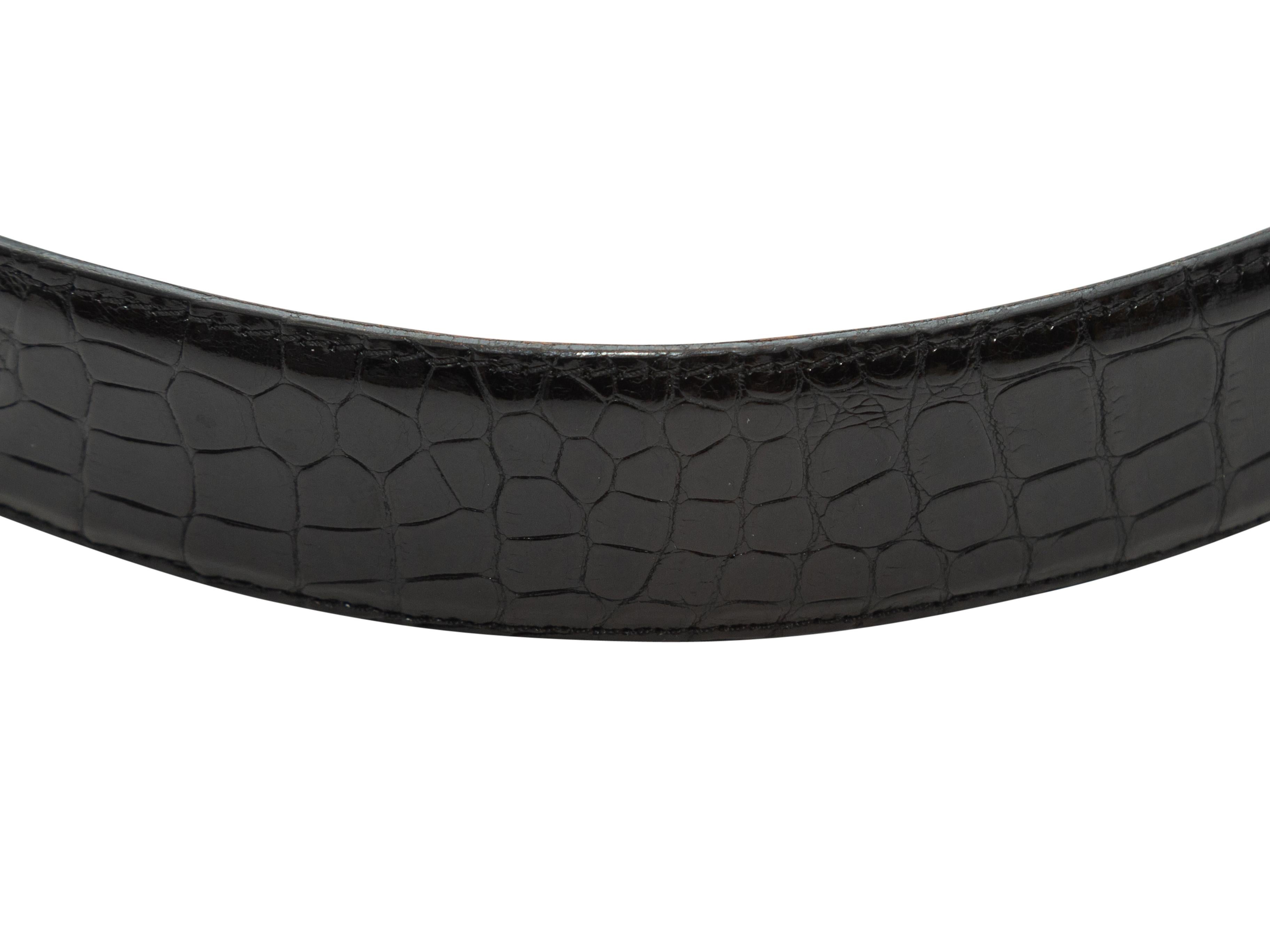 Kieselstein-Cord Black Alligator Belt 1