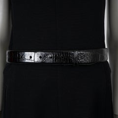 KIESELSTEIN-CORD black CROCODILE 1.5" Belt Strap 2