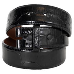 KIESELSTEIN-CORD black CROCODILE 1.5" Belt Strap 2