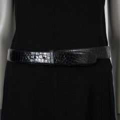 KIESELSTEIN-CORD black CROCODILE 1.5" Belt Strap 3