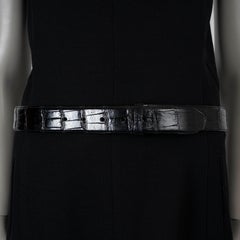 KIESELSTEIN-CORD black CROCODILE 1.5" Belt Strap 3