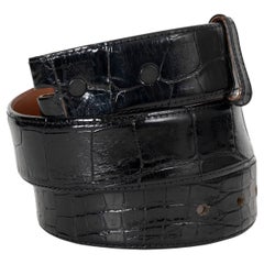KIESELSTEIN-CORD black CROCODILE 1.5" Belt Strap 3