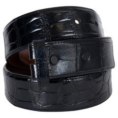 KIESELSTEIN-CORD black CROCODILE 1.5" Belt Strap 3