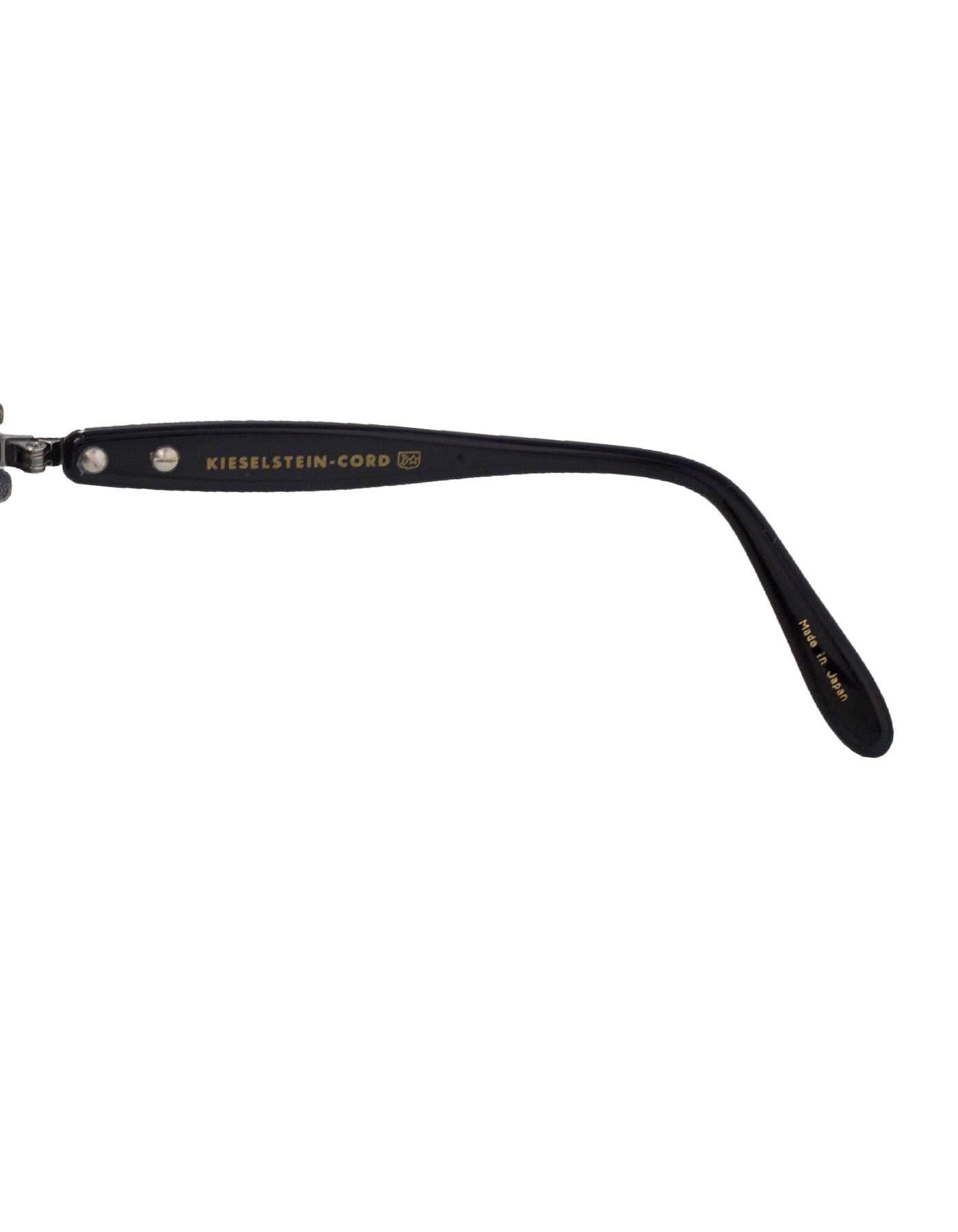 Kieselstein-Cord Black Small Le Croc Titanium Sunglasses with Case 1