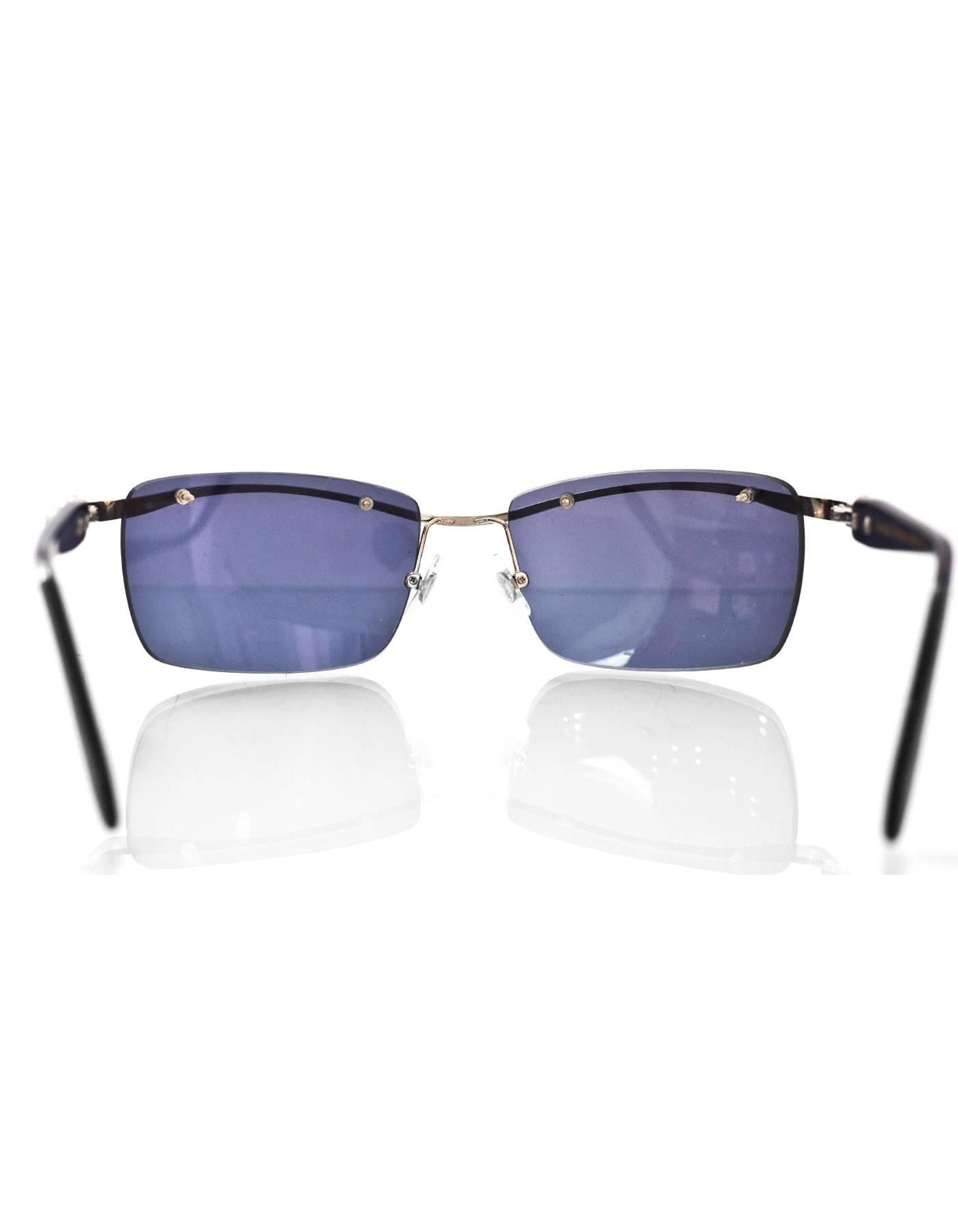 Women's or Men's Kieselstein-Cord Black Super Star Mirrored Sunglasses with Case
