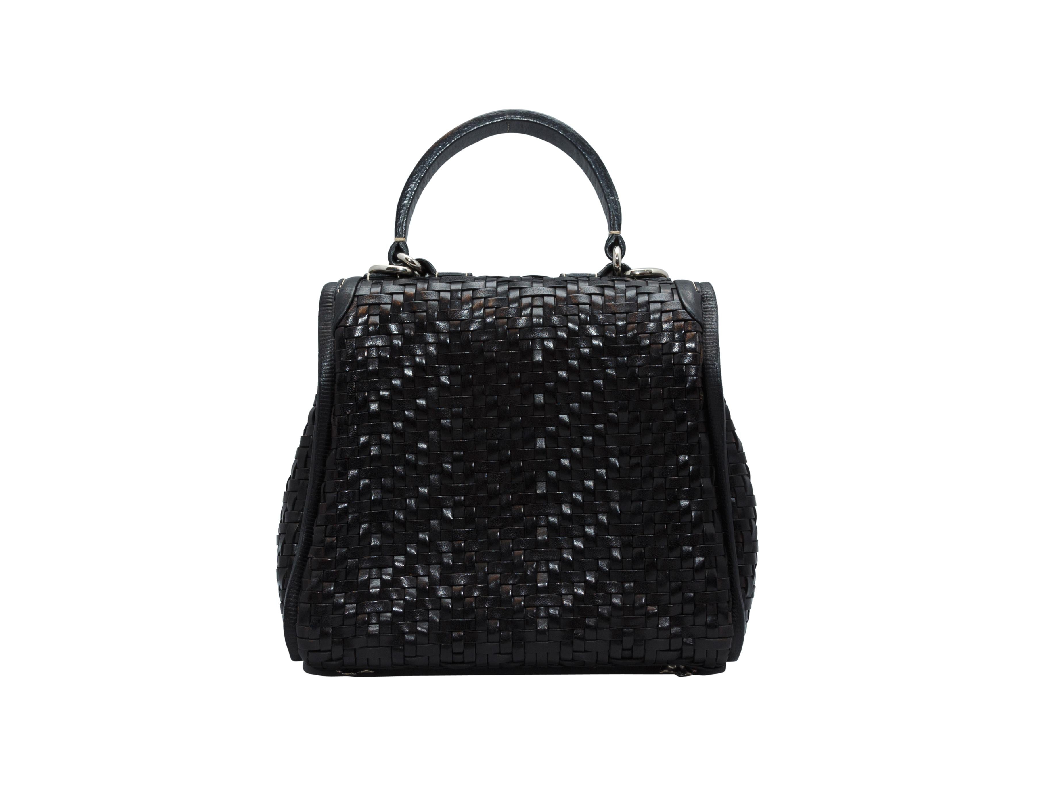 Kieselstein-Cord Black Woven Leather Bag 1