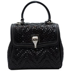 Kieselstein-Cord Black Woven Leather Bag