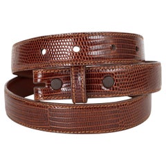 KIESELSTEIN-CORD brown LIZARD 1" Belt Strap 3