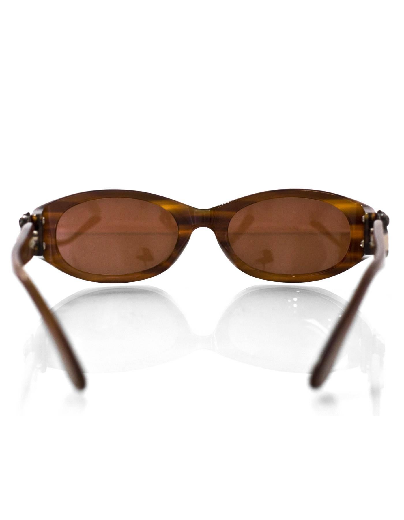 Women's Kieselstein-Cord Brown Surrender Sunglasses with Case
