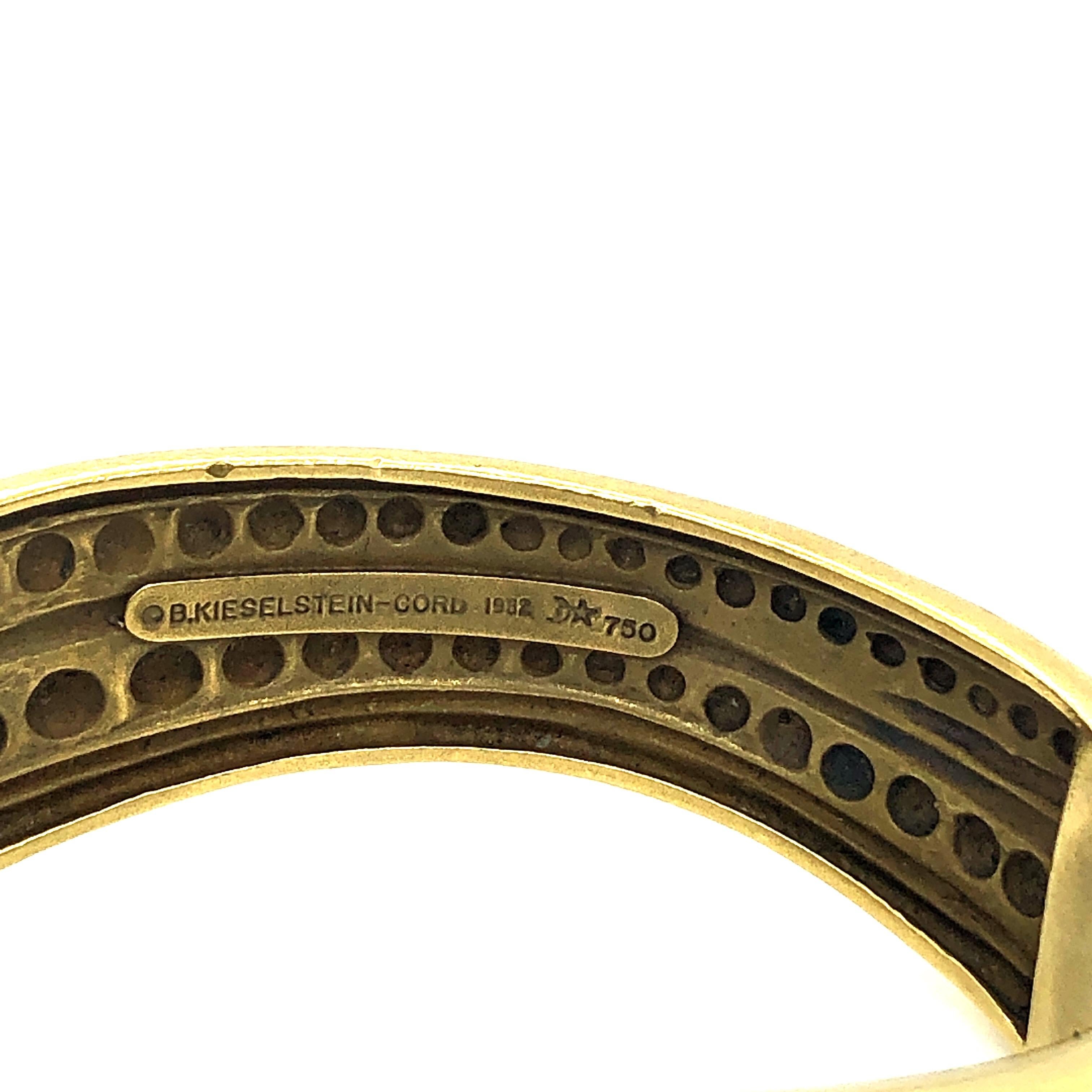 Kieselstein Cord Large Caviar Yellow Gold Diamond Bracelet 4