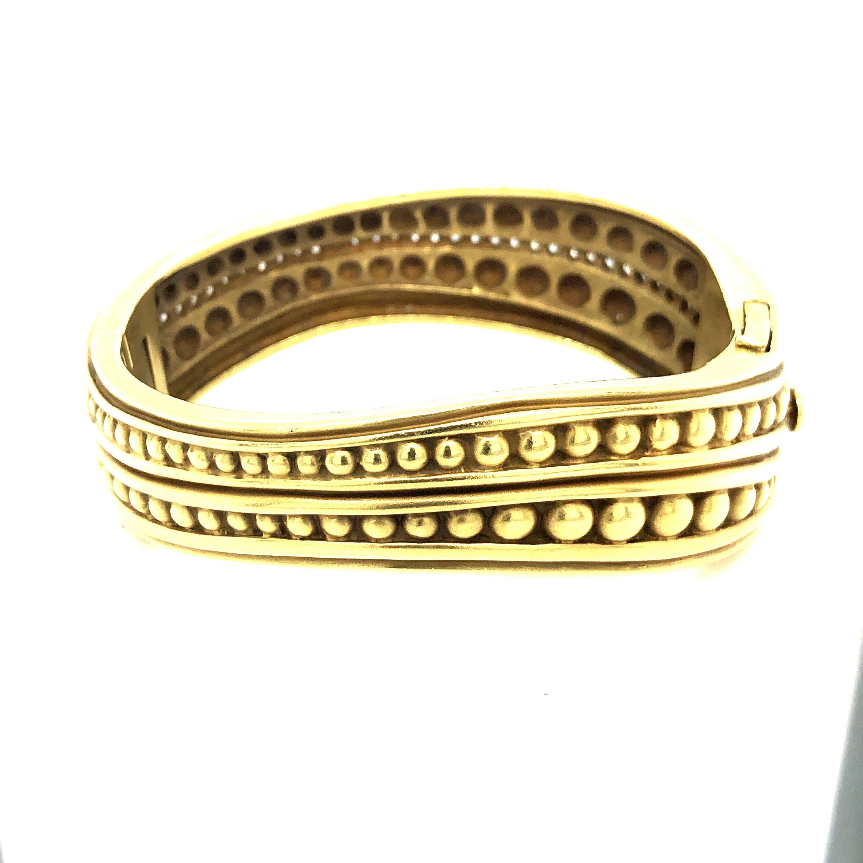 Kieselstein Cord Large Caviar Yellow Gold Diamond Bracelet 5