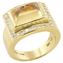 Kieselstein Cord Citrine & Diamond Ring
