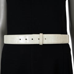KIESELSTEIN-CORD cream CROCODILE 1.5" Belt Strap 3