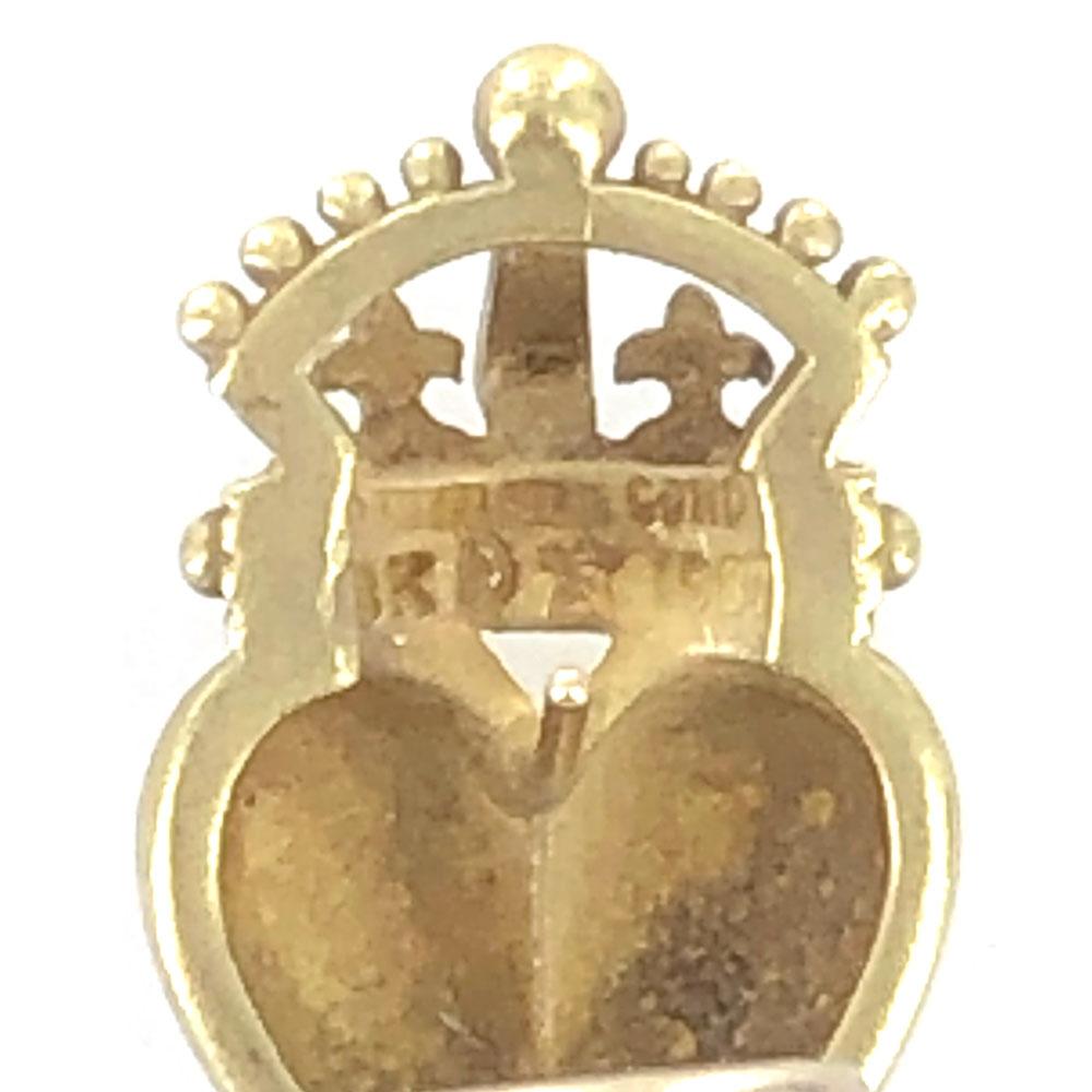 Kieselstein Cord Crown Heart 18 Karat Yellow Gold Earrings In Good Condition In Boca Raton, FL