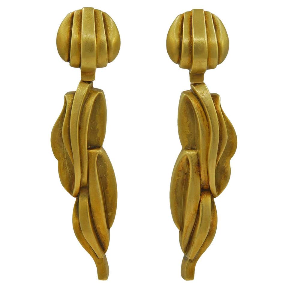 Kieselstein Cord Lobe Shaped Gold Heart Earrings For Sale at 1stDibs ...