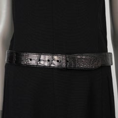 KIESELSTEIN-CORD dark brown CROCODILE 1.5" Belt Strap L