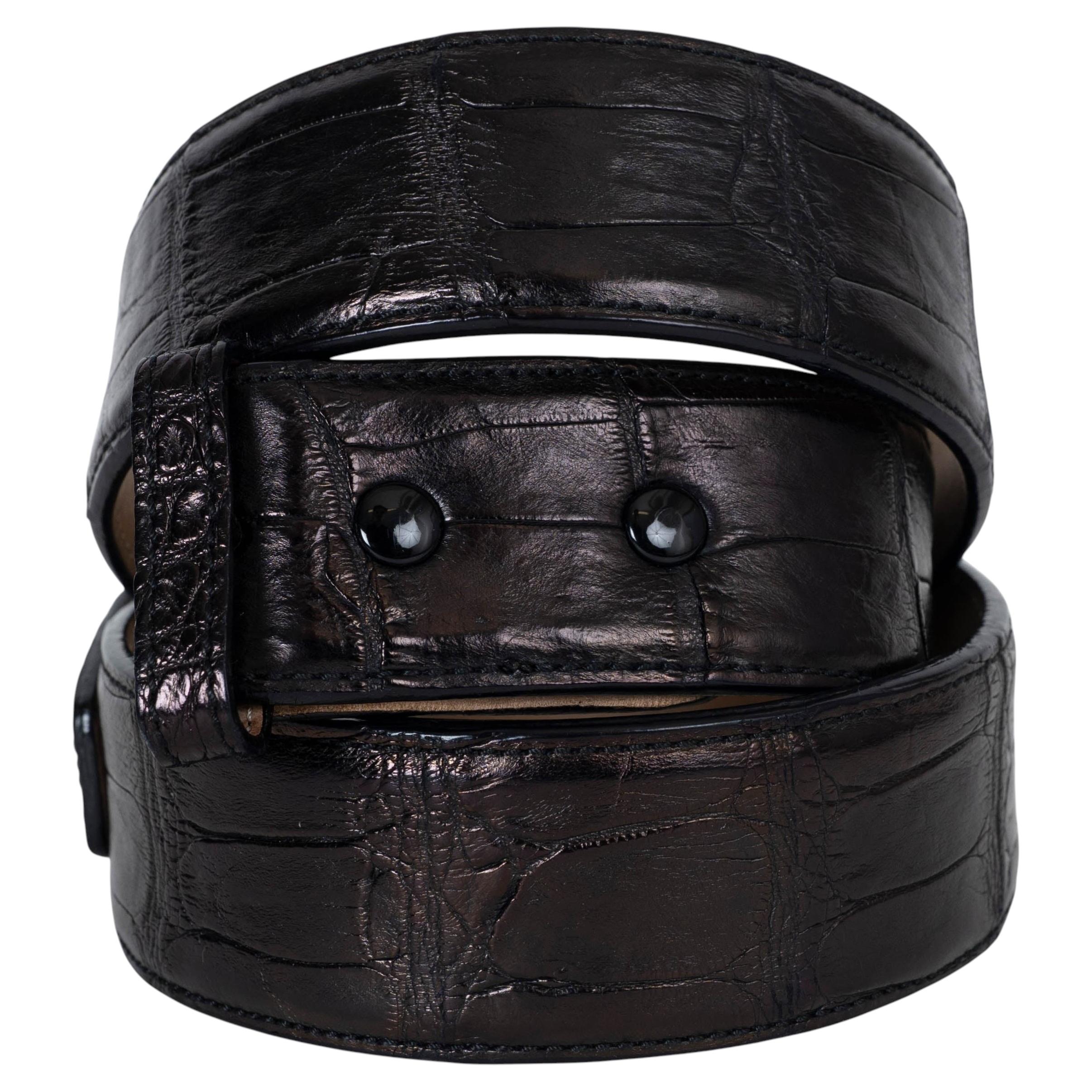 Correa para cinturón KIESELSTEIN-CORD marrón oscuro, imitación de cocodrilo, 3,8 cm, talla L en venta