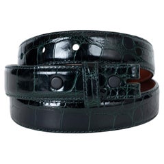 KIESELSTEIN-CORD dark green CROCODILE 1" Belt Strap 3