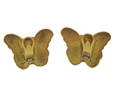 Kieselstein Cord Diamond Gold Butterfly Earrings