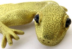 Kieselstein-Cord Enormous Gold Lizard/Salamander Sapphire Pin/Brooch Dated 1990