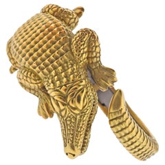 Kieselstein Cord Gold Alligator Bracelet