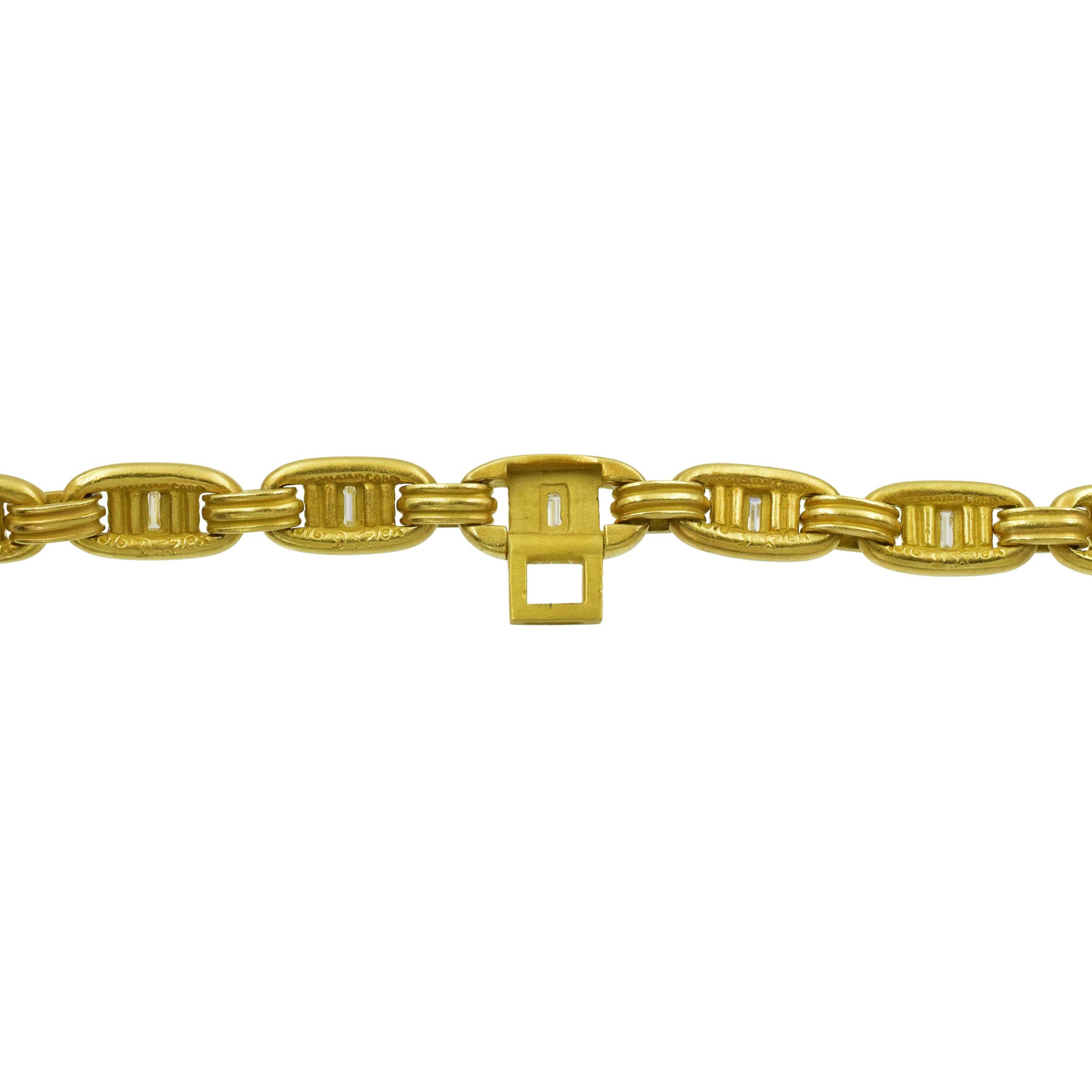 Kieselstein-Cord-Halskette aus Gold und Diamanten  im Angebot 2