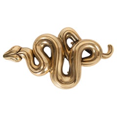 KIESELSTEIN-CORD gold Art Bronze 1993 SERPENT LARGE Belt Buckle