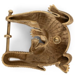KIESELSTEIN-CORD gold Art Bronze ALLIGATOR GRAND Belt Buckle