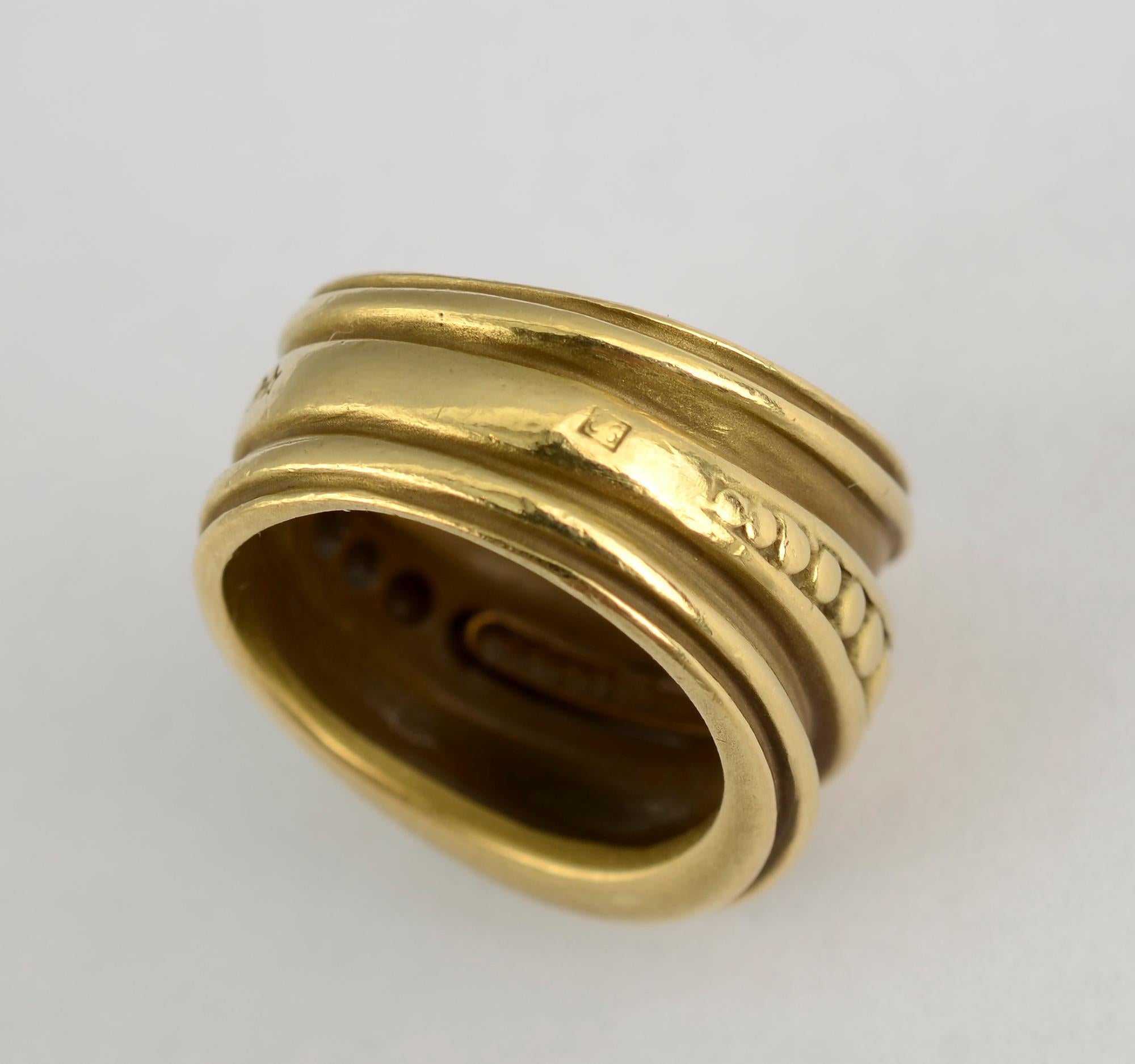 Women's or Men's Kieselstein Cord Gold Ring
