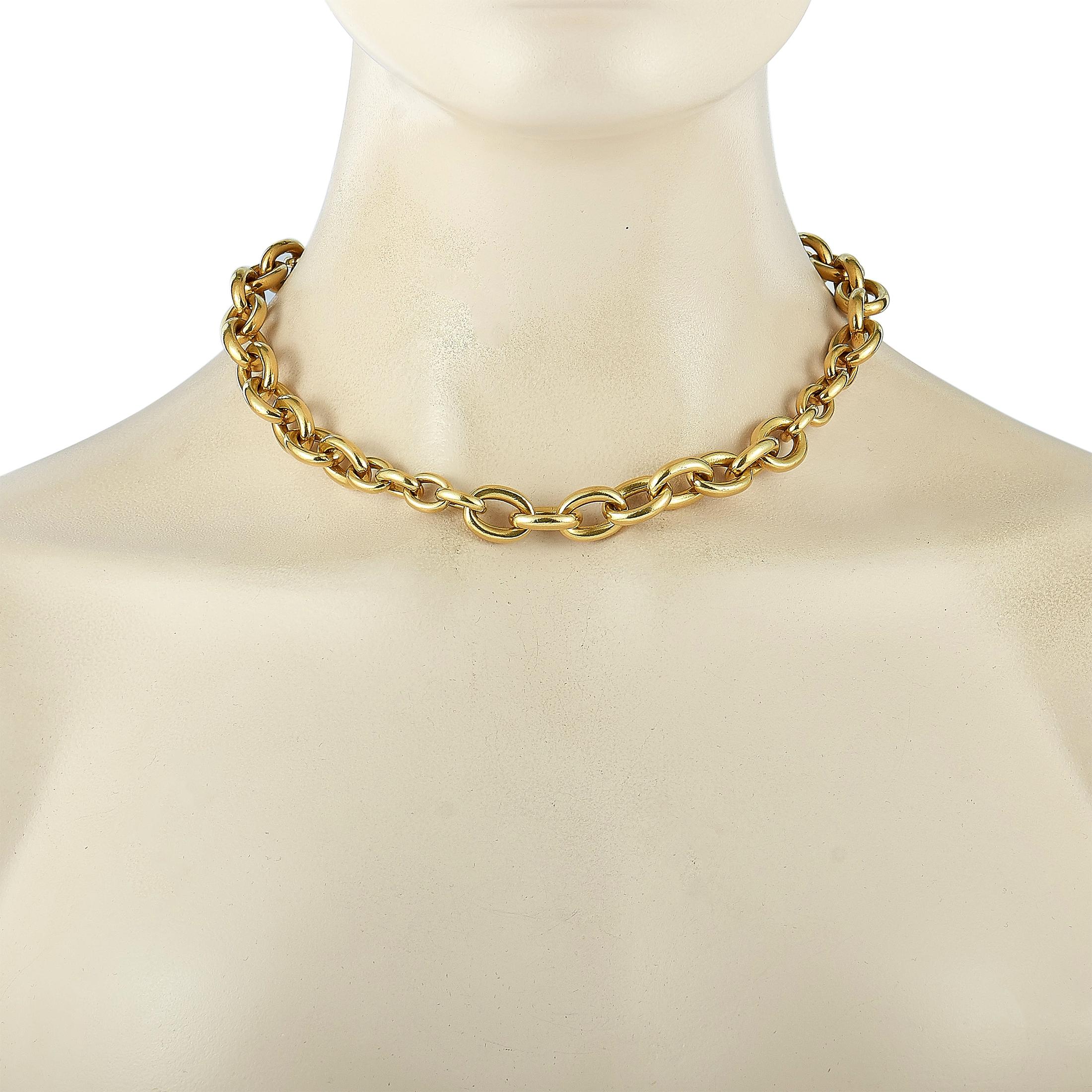 Kieselstein-Cord Hampton 18 Karat Yellow Gold Necklace In Excellent Condition In Southampton, PA