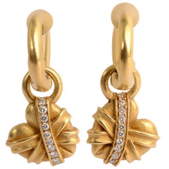 Kieselstein Cord Heart Earrings