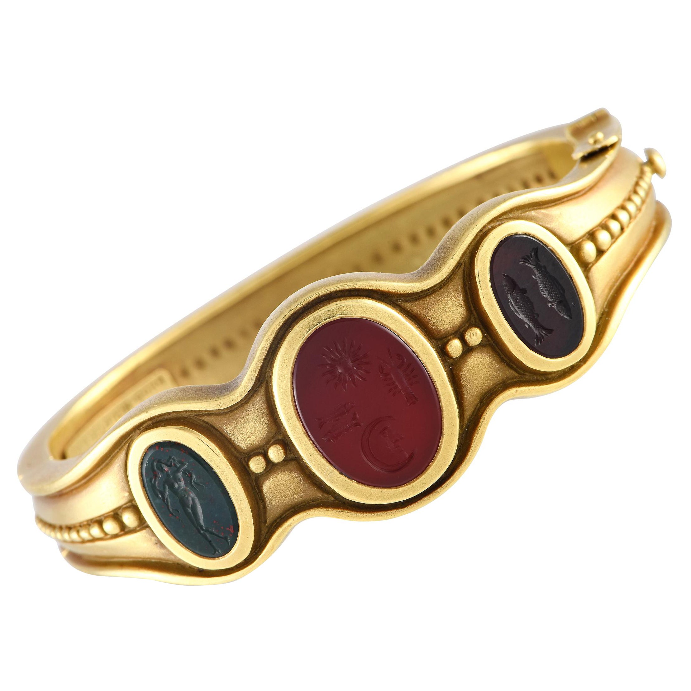 Kieselstein-Cord Bracelet jonc en or jaune 18 carats avec intaille