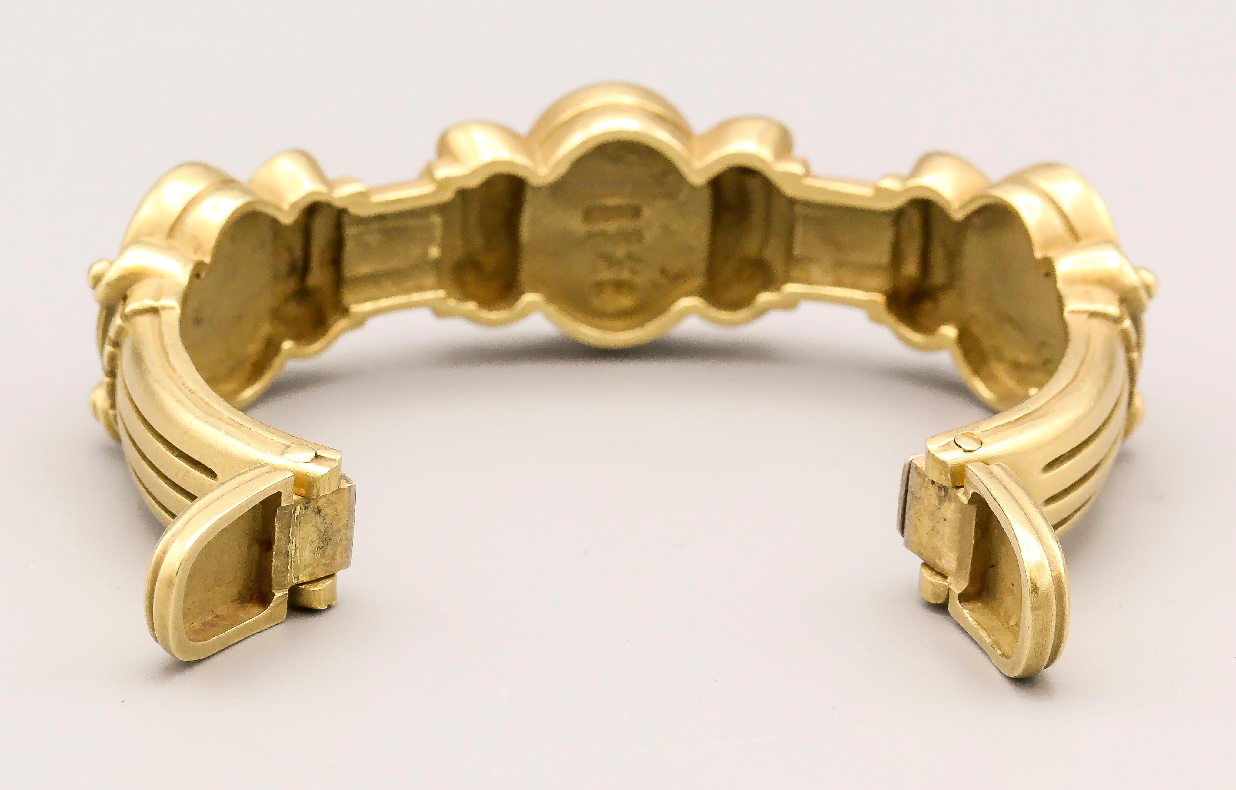 Kieselstein-Cord Intaglio and 18 Karat Gold Cuff Bracelet 1