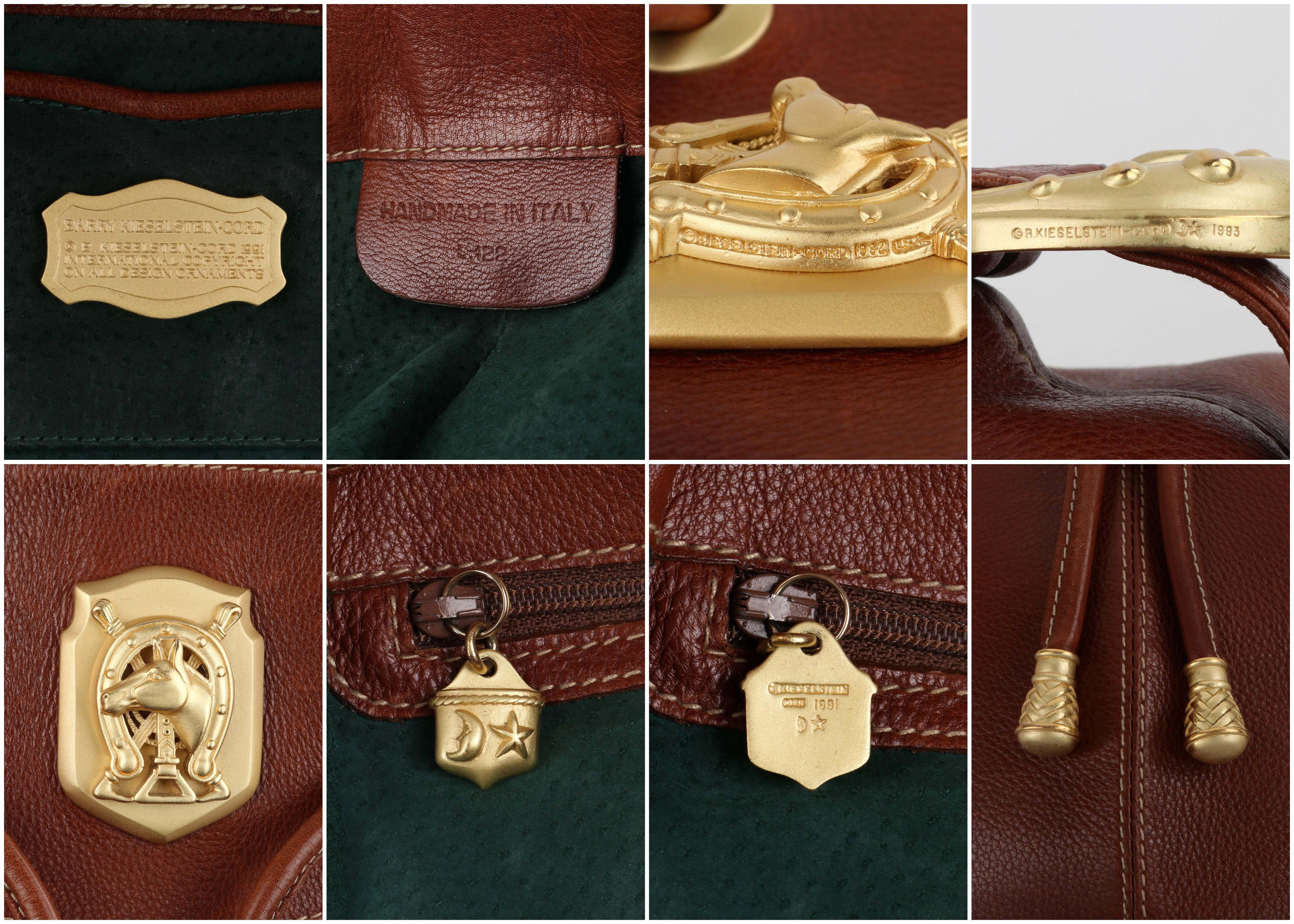 KIESELSTEIN-CORD Leather Drawstring Equestrian Medallion Bucket Shoulder Bag 2