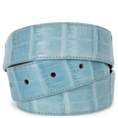 KIESELSTEIN-CORD light blue MATTE CROCODILE Belt Strap Sz 5
